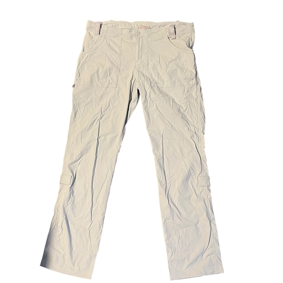 Columbia Pants - Columbia PFG Women 14 Gray Blue Cargo Fishing Hiking Outdoor Pants‎ Lightweight